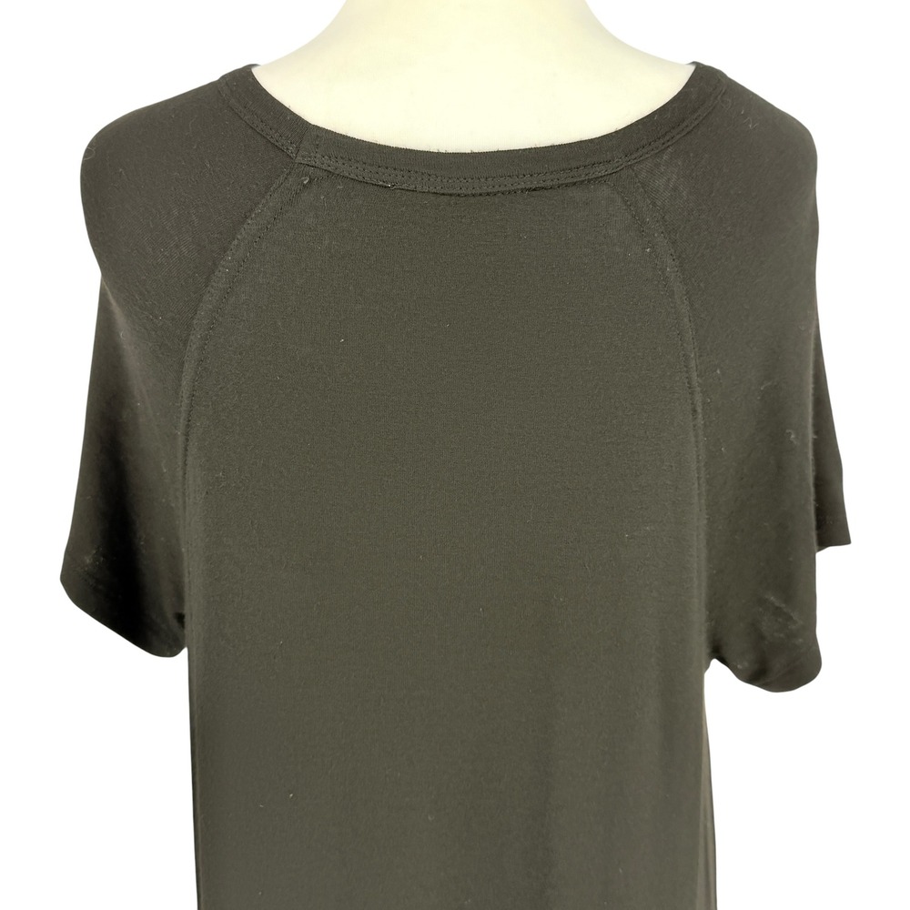 Zimmermann Midi T-Shirt Dress Size 2 M Jersey Raglan Short Sleeve Black Viscose - Picture 6 of 9